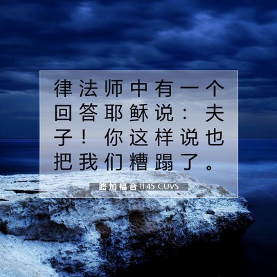 Picture 07 - 路 加 福 音 11:45 CUVS - 律 法 师 中 有 一 个 回 答 耶 稣 说 - Bible Verse Picture