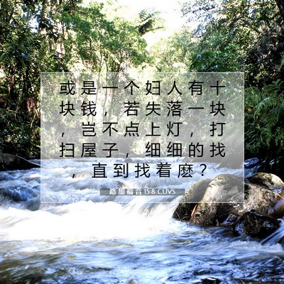 Picture 07 - 路 加 福 音 15:8 CUVS - 或 是 一 个 妇 人 有 十 块 钱 ， 若 - Bible Verse Picture