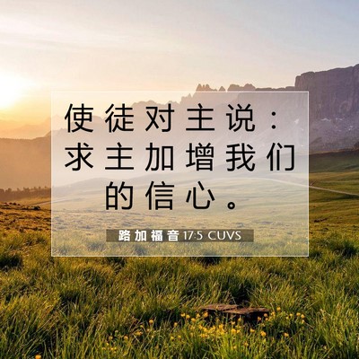 Picture 07 - 路 加 福 音 17:5 CUVS - 使 徒 对 主 说 ： 求 主 加 增 我 们 - Bible Verse Picture
