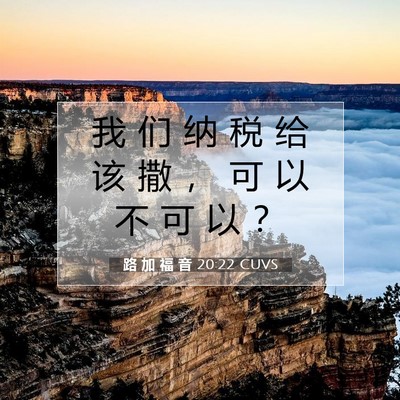 Picture 07 - 路 加 福 音 20:22 CUVS - 我 们 纳 税 给 该 撒 ， 可 以 不 可 - Bible Verse Picture