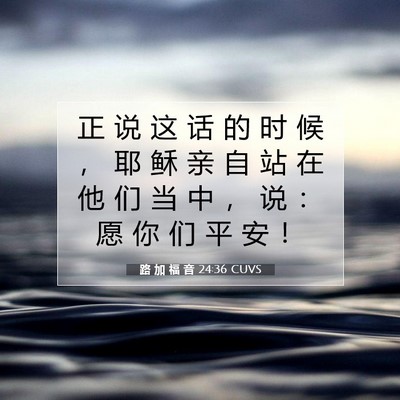 Picture 07 - 路 加 福 音 24:36 CUVS - 正 说 这 话 的 时 候 ， 耶 稣 亲 自 - Bible Verse Picture