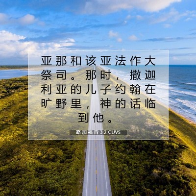 Picture 07 - 路 加 福 音 3:2 CUVS - 亚 那 和 该 亚 法 作 大 祭 司 。 那 - Bible Verse Picture