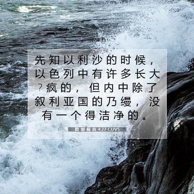 Picture 07 - 路 加 福 音 4:27 CUVS - 先 知 以 利 沙 的 时 候 ， 以 色 列 - Bible Verse Picture