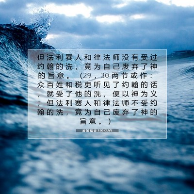 Picture 07 - 路 加 福 音 7:30 CUVS - 但 法 利 赛 人 和 律 法 师 没 有 受 - Bible Verse Picture