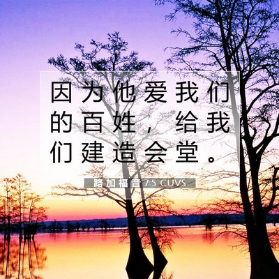 Picture 07 - 路 加 福 音 7:5 CUVS - 因 为 他 爱 我 们 的 百 姓 ， 给 我 - Bible Verse Picture