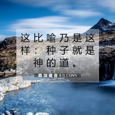 Picture 07 - 路 加 福 音 8:11 CUVS - 这 比 喻 乃 是 这 样 ： 种 子 就 是 - Bible Verse Picture