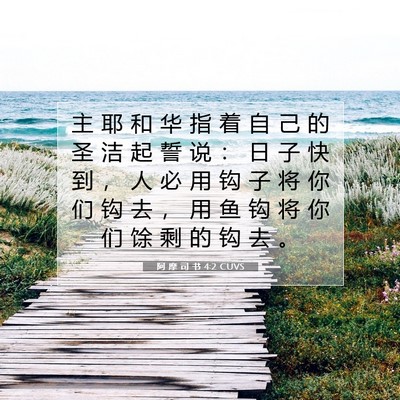 Picture 07 - 阿 摩 司 书 4:2 CUVS - 主 耶 和 华 指 着 自 己 的 圣 洁 起 - Bible Verse Picture