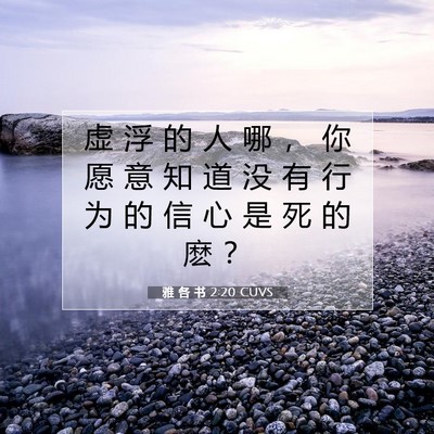 Picture 07 - 雅 各 书 2:20 CUVS - 虚 浮 的 人 哪 ， 你 愿 意 知 道 没 - Bible Verse Picture