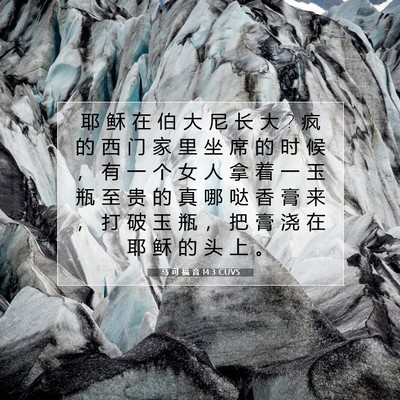 Picture 07 - 马 可 福 音 14:3 CUVS - 耶 稣 在 伯 大 尼 长 大 ? 疯 的 西 门 - Bible Verse Picture