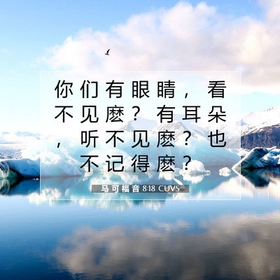 Picture 07 - 马 可 福 音 8:18 CUVS - 你 们 有 眼 睛 ， 看 不 见 麽 ？ 有 - Bible Verse Picture