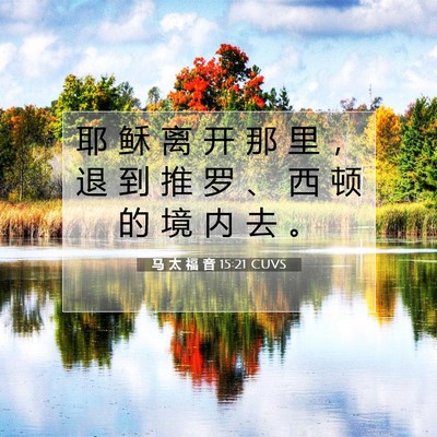 Picture 07 - 马 太 福 音 15:21 CUVS - 耶 稣 离 开 那 里 ， 退 到 推 罗 、 - Bible Verse Picture
