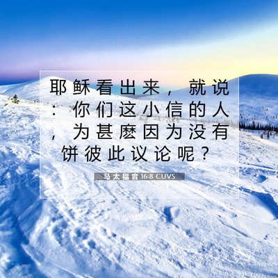 Picture 07 - 马 太 福 音 16:8 CUVS - 耶 稣 看 出 来 ， 就 说 ： 你 们 这 - Bible Verse Picture