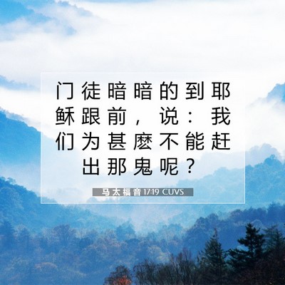 Picture 07 - 马 太 福 音 17:19 CUVS - 门 徒 暗 暗 的 到 耶 稣 跟 前 ， 说 - Bible Verse Picture