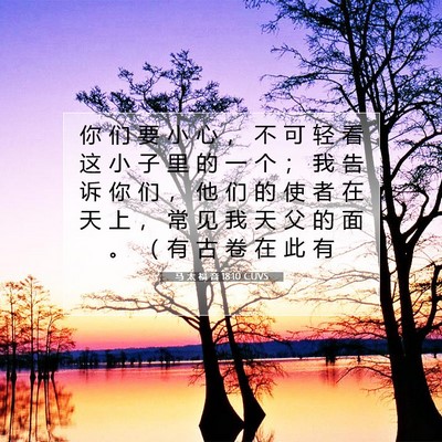 Picture 07 - 马 太 福 音 18:10 CUVS - 你 们 要 小 心 ， 不 可 轻 看 这 小 - Bible Verse Picture