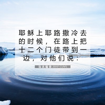 Picture 07 - 马 太 福 音 20:17 CUVS - 耶 稣 上 耶 路 撒 冷 去 的 时 候 ， - Bible Verse Picture