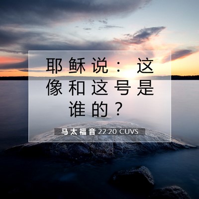 Picture 07 - 马 太 福 音 22:20 CUVS - 耶 稣 说 ： 这 像 和 这 号 是 谁 的 - Bible Verse Picture
