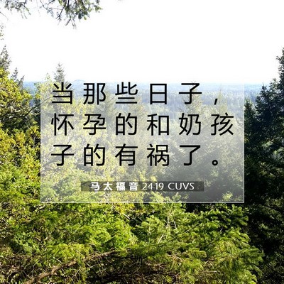 Picture 07 - 马 太 福 音 24:19 CUVS - 当 那 些 日 子 ， 怀 孕 的 和 奶 孩 - Bible Verse Picture