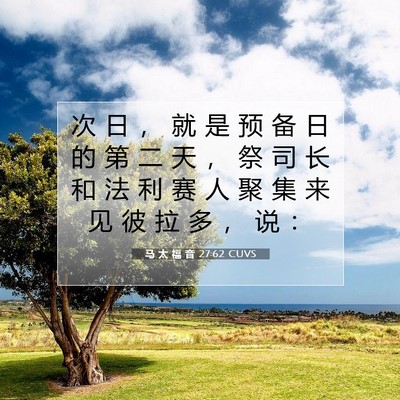 Picture 07 - 马 太 福 音 27:62 CUVS - 次 日 ， 就 是 预 备 日 的 第 二 天 - Bible Verse Picture
