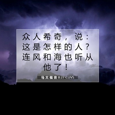 Picture 07 - 马 太 福 音 8:27 CUVS - 众 人 希 奇 ， 说 ： 这 是 怎 样 的 - Bible Verse Picture