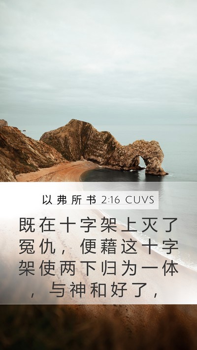 以 弗 所 书 2:16 CUVS Bible Verse Image