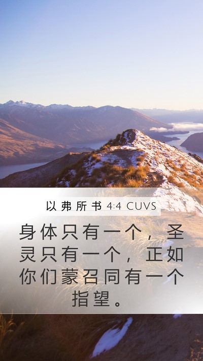 以 弗 所 书 4:4 CUVS Bible Verse Image