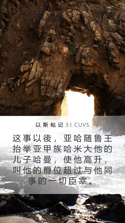 以 斯 帖 记 3:1 CUVS Bible Verse Image