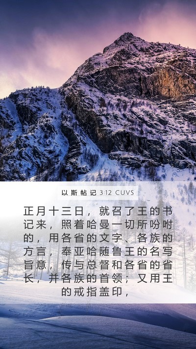 以 斯 帖 记 3:12 CUVS Bible Verse Image