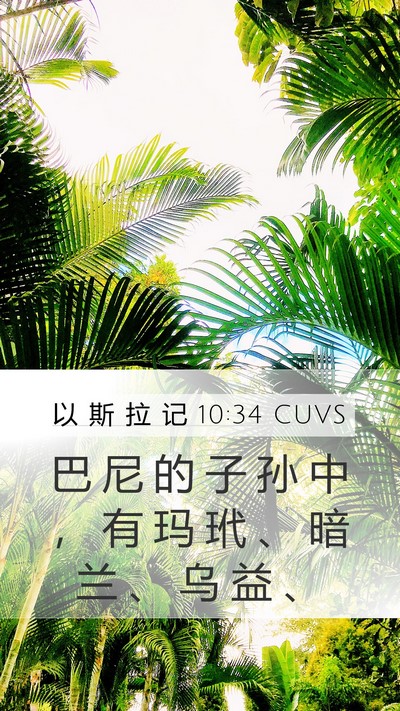 以 斯 拉 记 10:34 CUVS Bible Verse Image