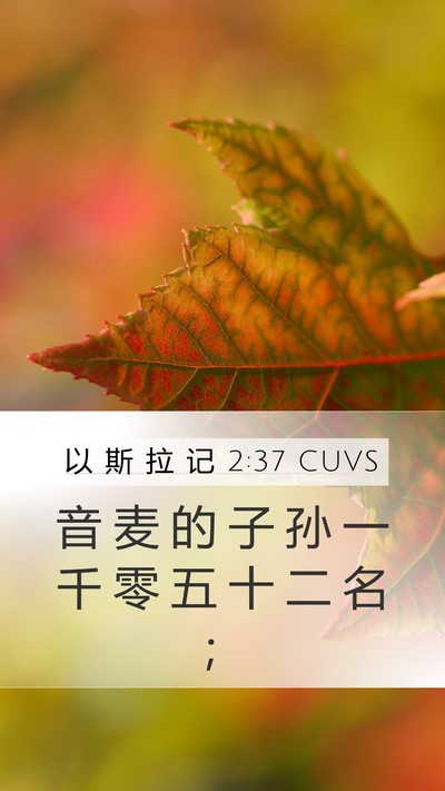 以 斯 拉 记 2:37 CUVS Bible Verse Image