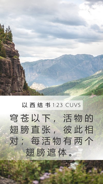 以 西 结 书 1:23 CUVS Bible Verse Image