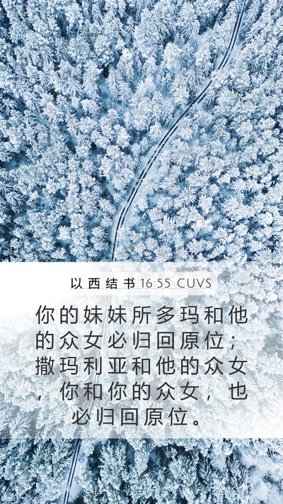 以 西 结 书 16:55 CUVS Bible Verse Image