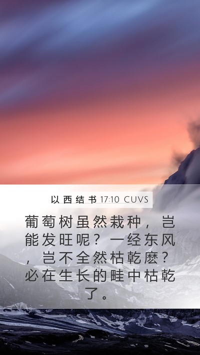 以 西 结 书 17:10 CUVS Bible Verse Image