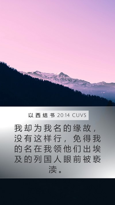 以 西 结 书 20:14 CUVS Bible Verse Image