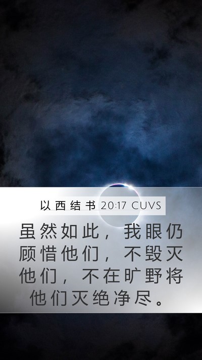 以 西 结 书 20:17 CUVS Mobile Phone Wallpaper - 虽 然 如 此 ， 我 眼 仍 顾 惜 他 们 - Mobile Bible Verse Wallpaper