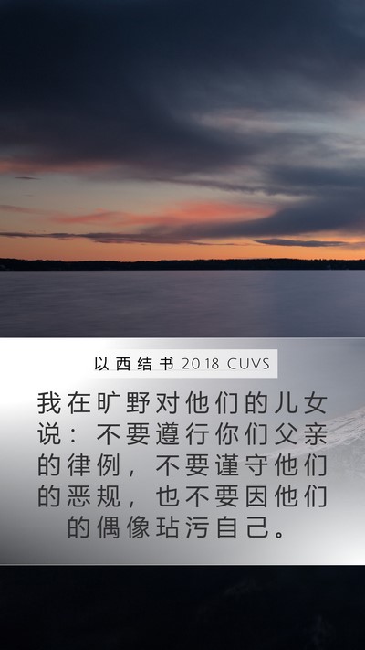 以 西 结 书 20:18 CUVS Bible Verse Image
