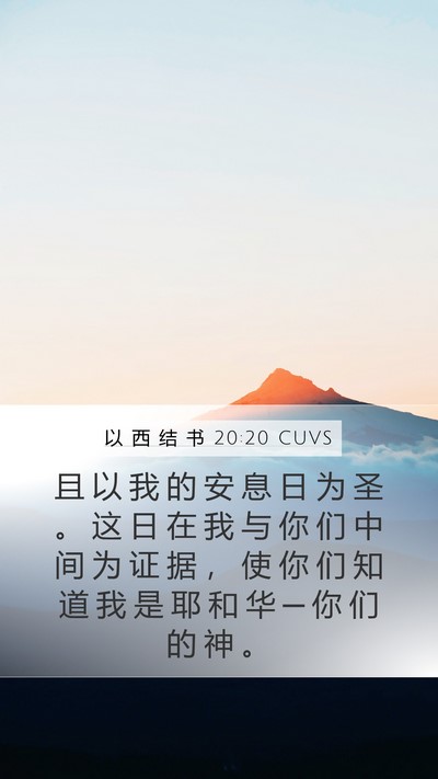 以 西 结 书 20:20 CUVS Bible Verse Image