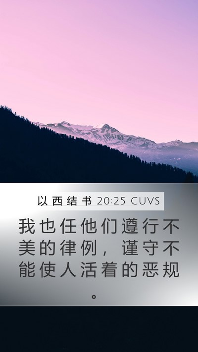 以 西 结 书 20:25 CUVS Bible Verse Image