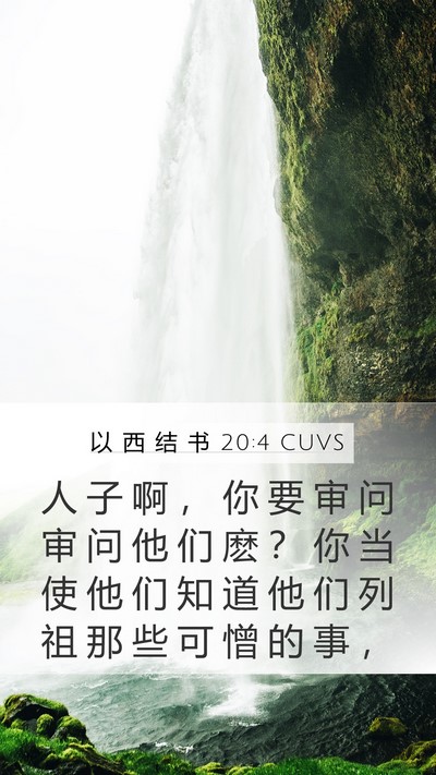 以 西 结 书 20:4 CUVS Bible Verse Image