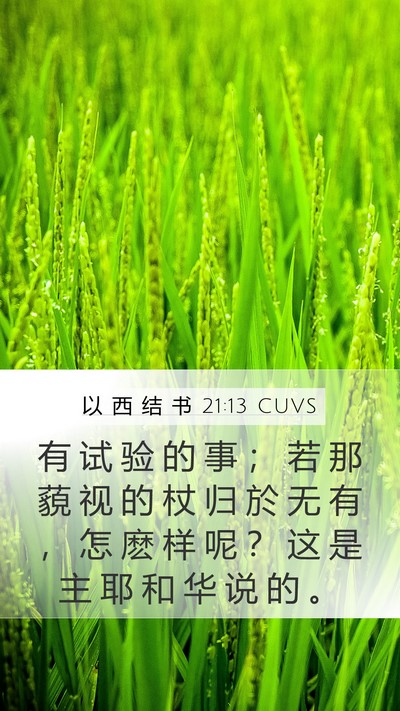 以 西 结 书 21:13 CUVS Bible Verse Image