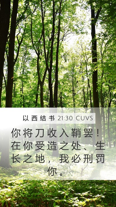 以 西 结 书 21:30 CUVS Bible Verse Image