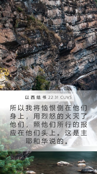 以 西 结 书 22:31 CUVS Bible Verse Image