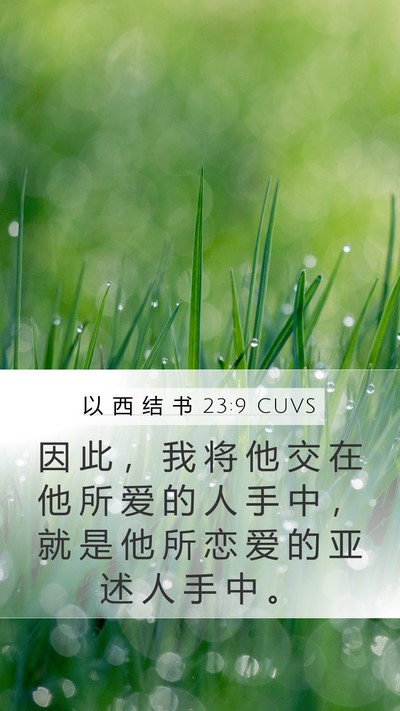 以 西 结 书 23:9 CUVS Bible Verse Image