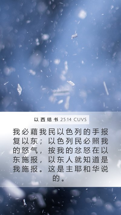 以 西 结 书 25:14 CUVS Bible Verse Image