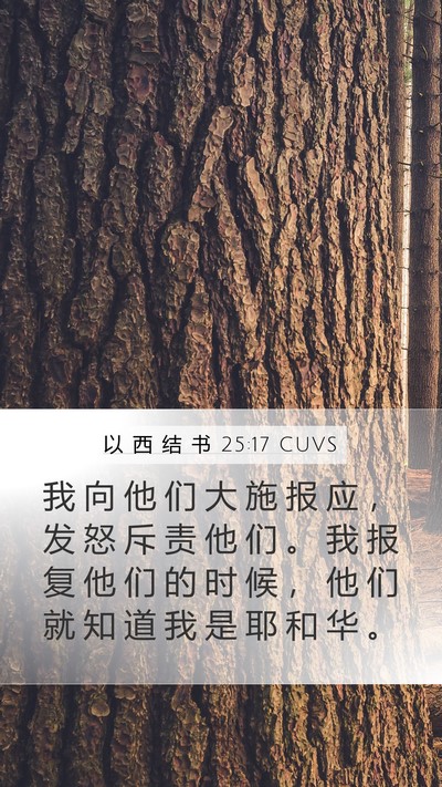 以 西 结 书 25:17 CUVS Bible Verse Image