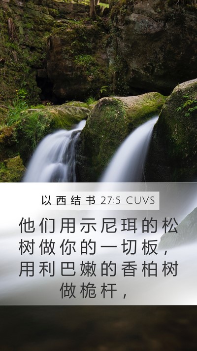 以 西 结 书 27:5 CUVS Bible Verse Image