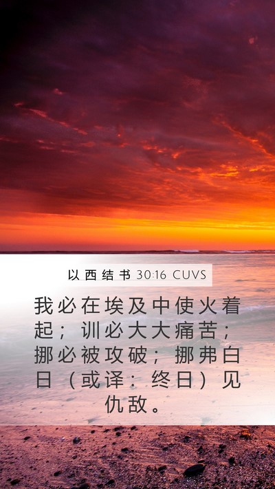 以 西 结 书 30:16 CUVS Bible Verse Image