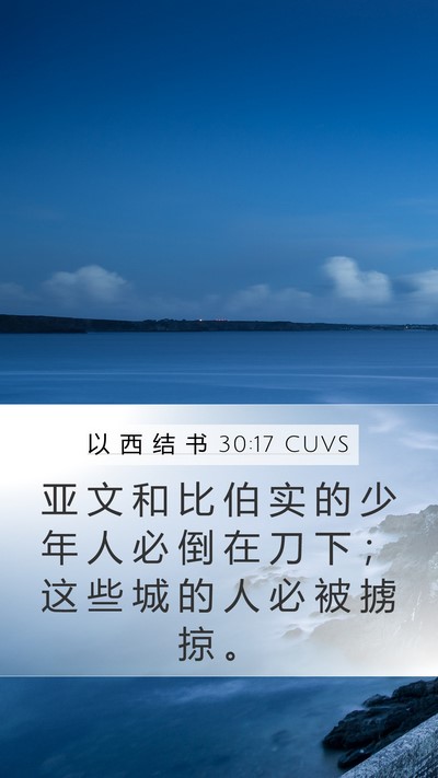以 西 结 书 30:17 CUVS Bible Verse Image