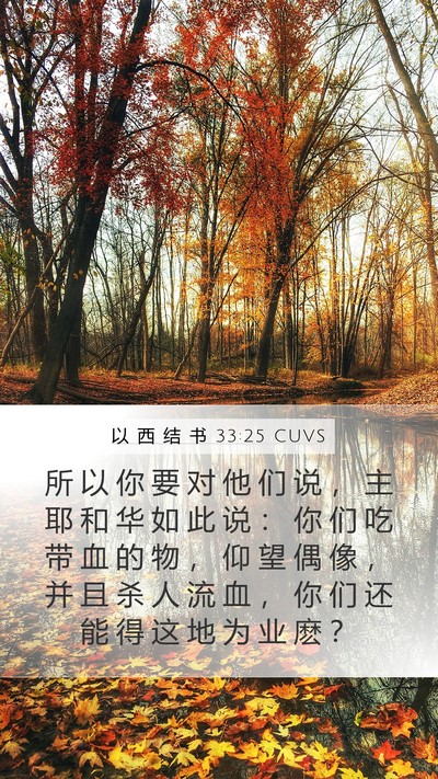 以 西 结 书 33:25 CUVS Bible Verse Image