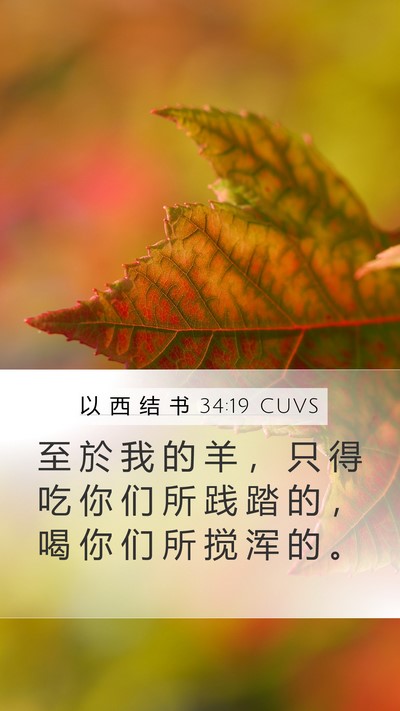 以 西 结 书 34:19 CUVS Bible Verse Image