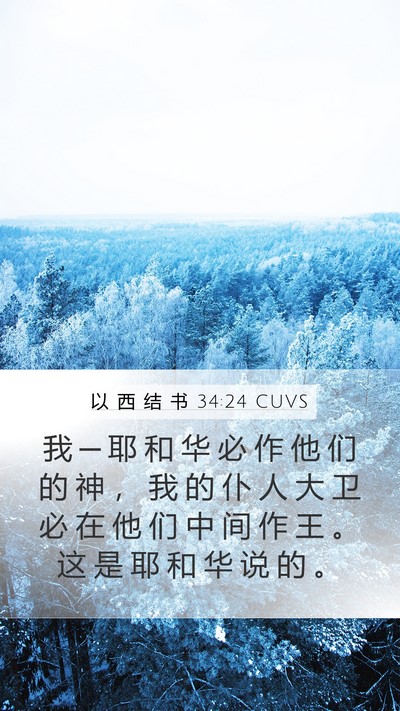 以 西 结 书 34:24 CUVS Bible Verse Image